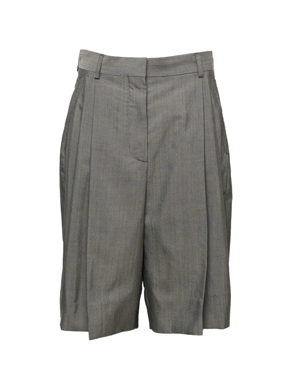 Stella McCartney pleated-detail tailored shorts - Grigio