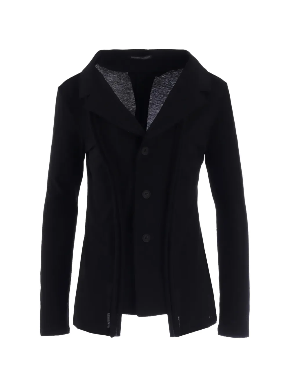 Yohji Yamamoto layered notch-lapel jacket - Black