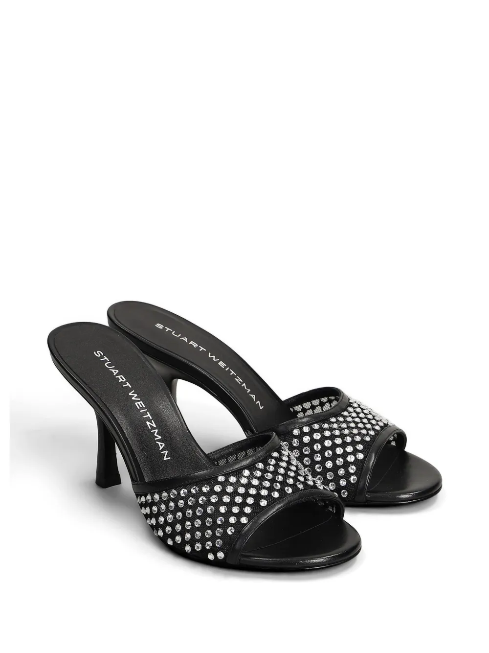 Stuart Weitzman Bareitall crystal-embellished sandals Zwart
