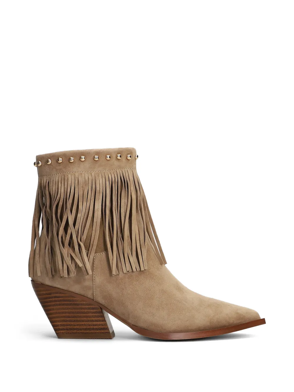 Marc Ellis fringed studded ankle boots - Toni neutri