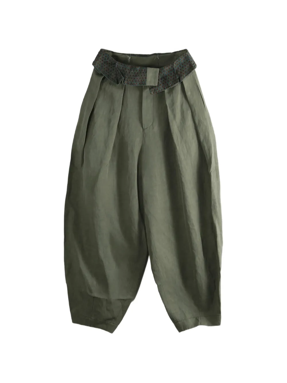 Uma Wang pleated tapered trousers - Verde