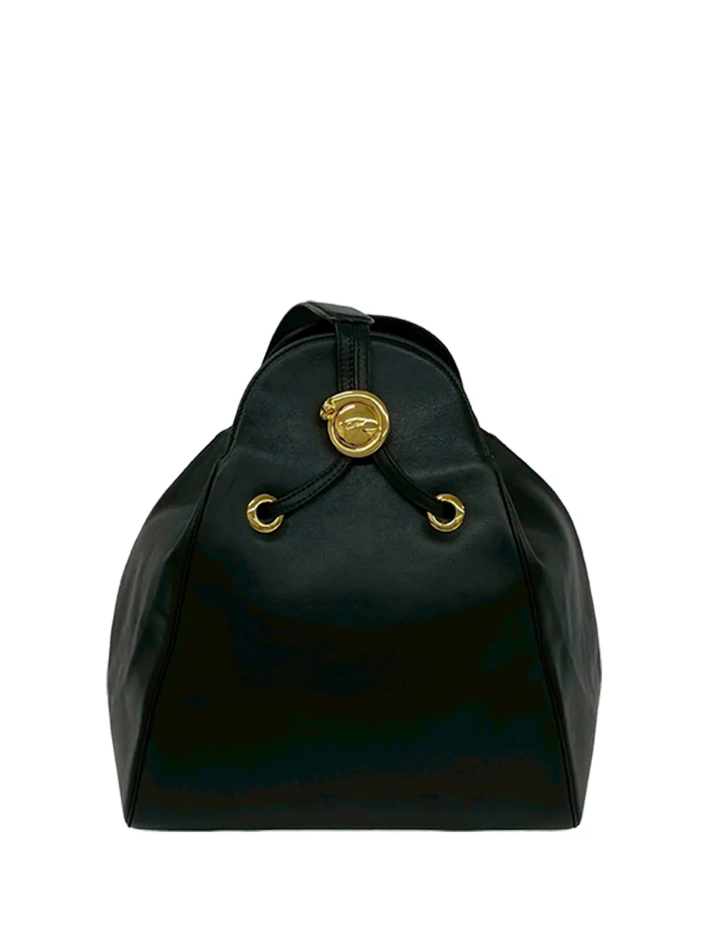 Cartier 1990-2000 Leather Panthere Drawstring shoulder bag - Nero