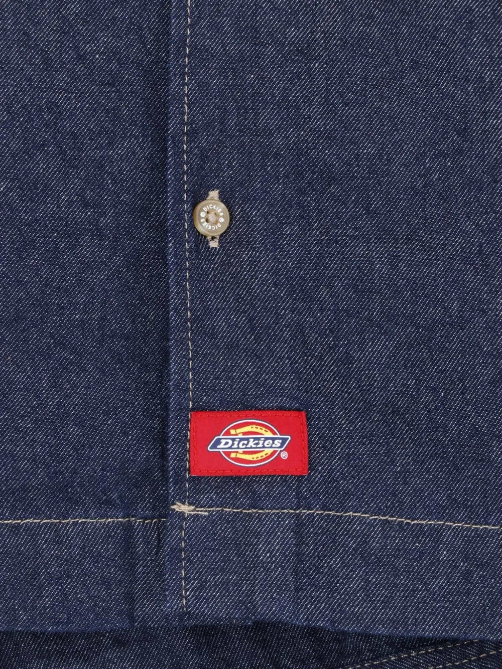 DICKIES Overhemd met logopatch en korte mouwen Blauw