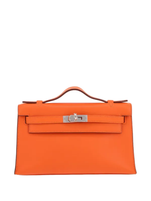 Hermès Pre-owned 2009 Kelly Clutch Bag in Orange