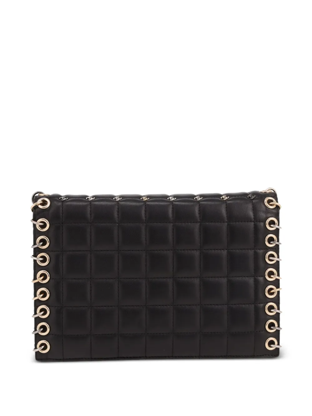 Chanel Pre-owned 2016 Wallet on Chain Leather Shoulder Bag in Black, view 2