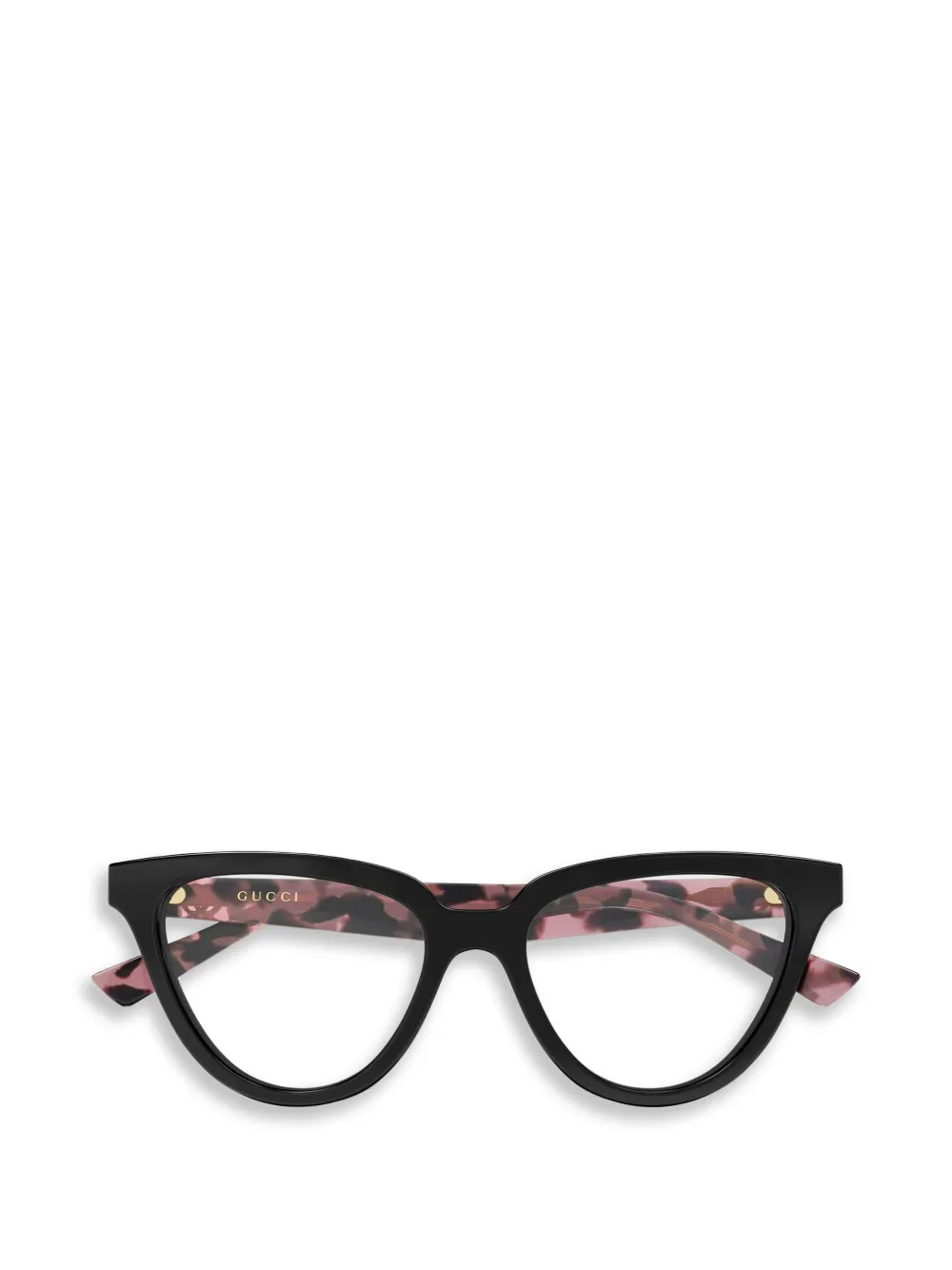 Gucci Eyewear cat-eye tortoiseshell-effect glasses - Schwarz