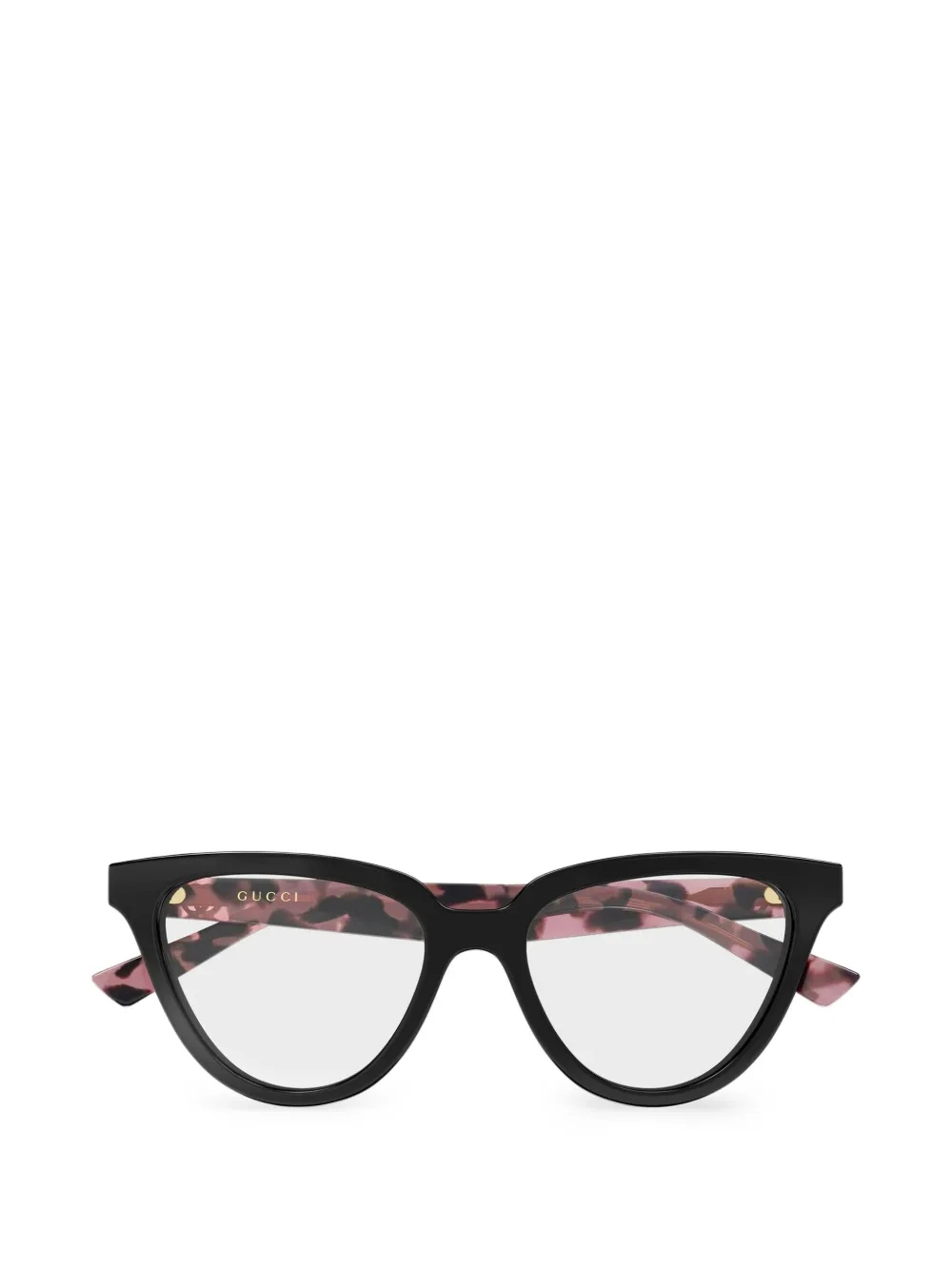 Gucci Eyewear cat-eye tortoiseshell-effect glasses - Schwarz