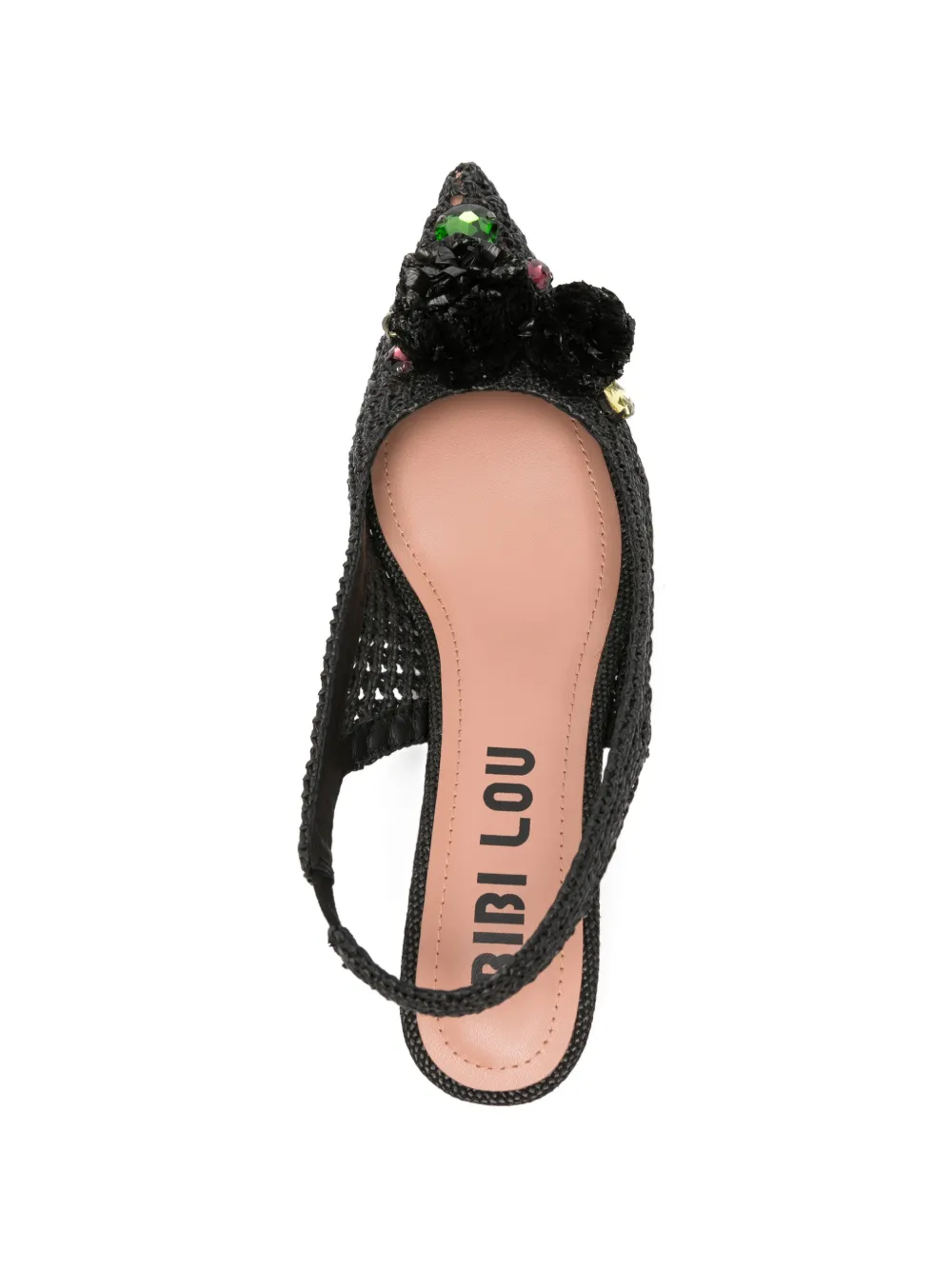 Bibi Lou Acer gehaakte slingback pumps Zwart
