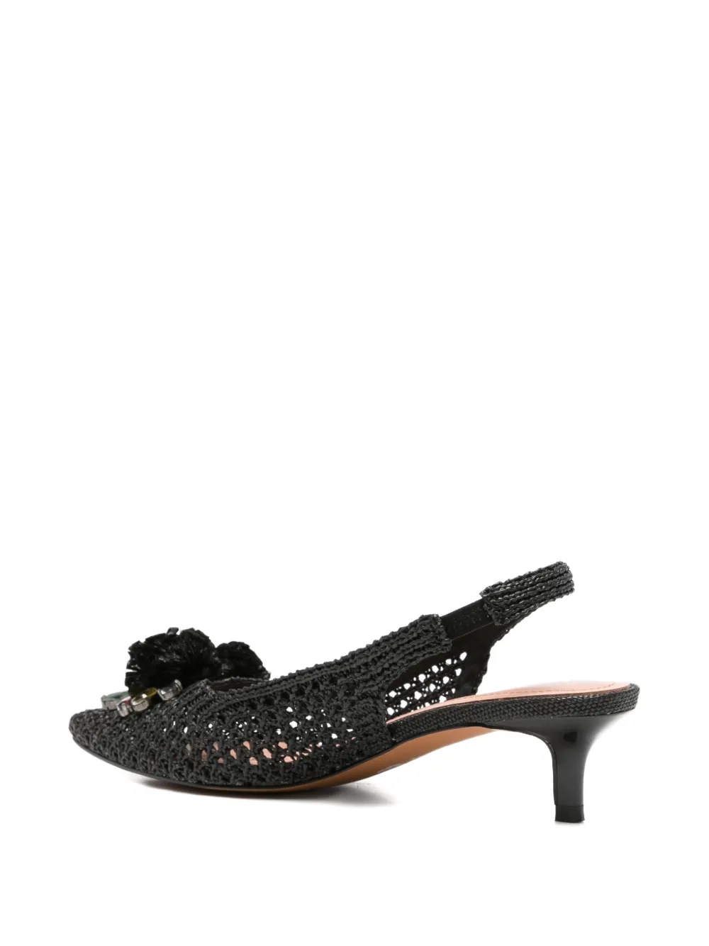 Bibi Lou Acer gehaakte slingback pumps Zwart