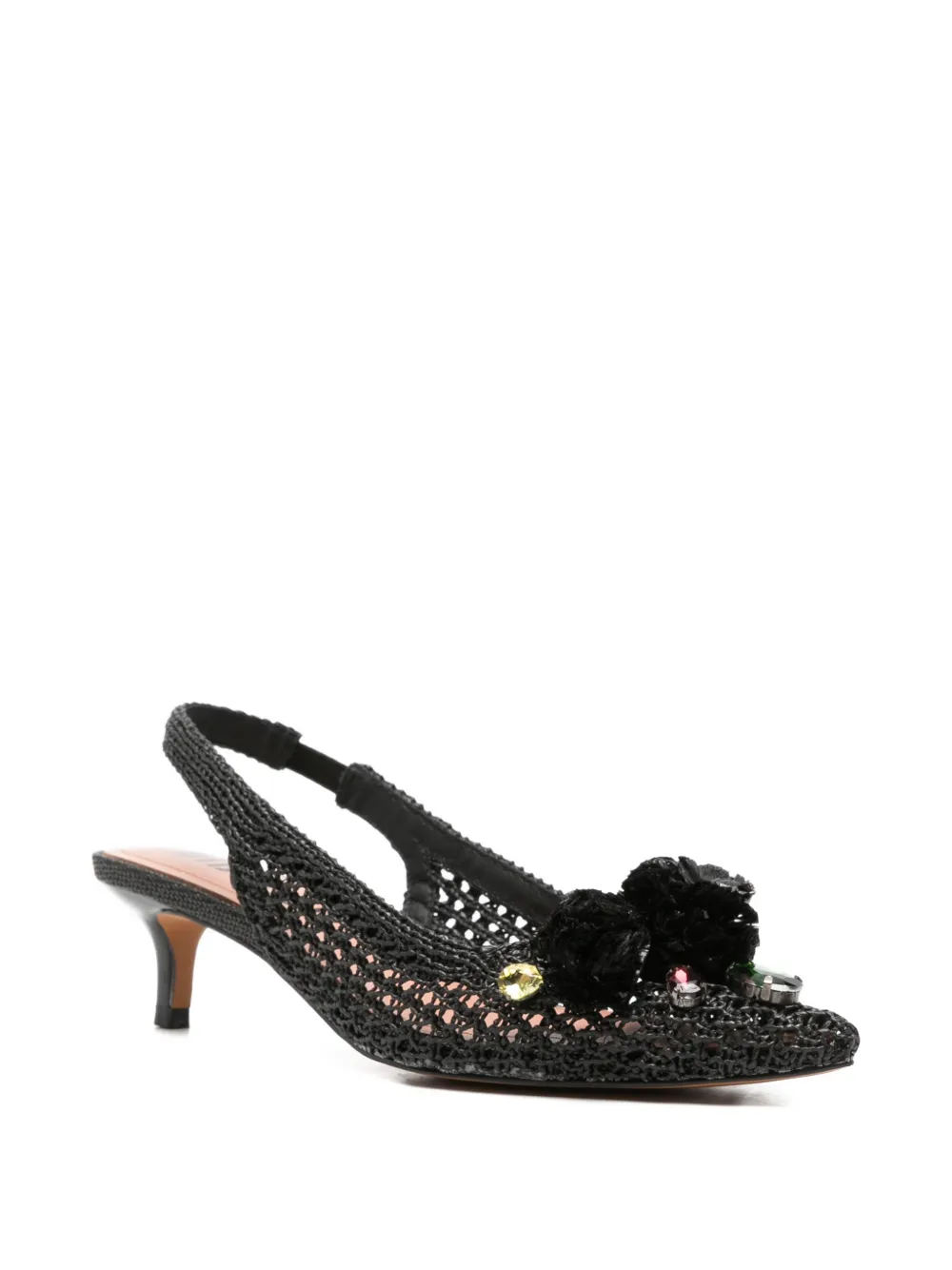 Bibi Lou Acer gehaakte slingback pumps Zwart