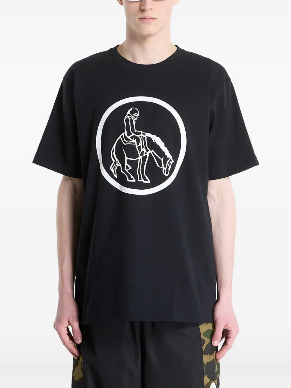 A BATHING APE Simple Soldier Mil Patch T-shirt Zwart