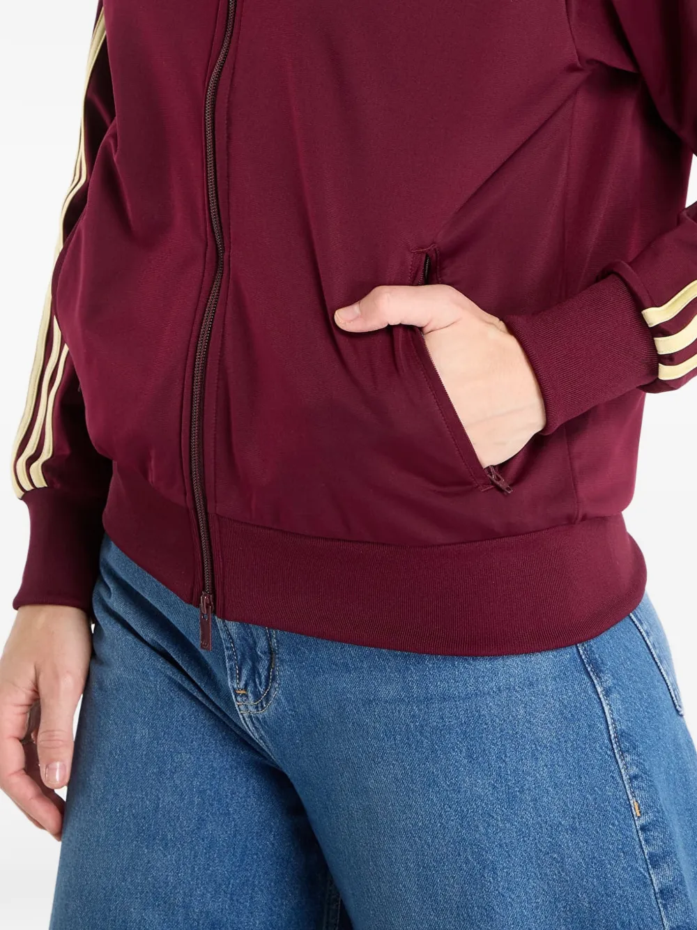adidas Sweater met rits Rood