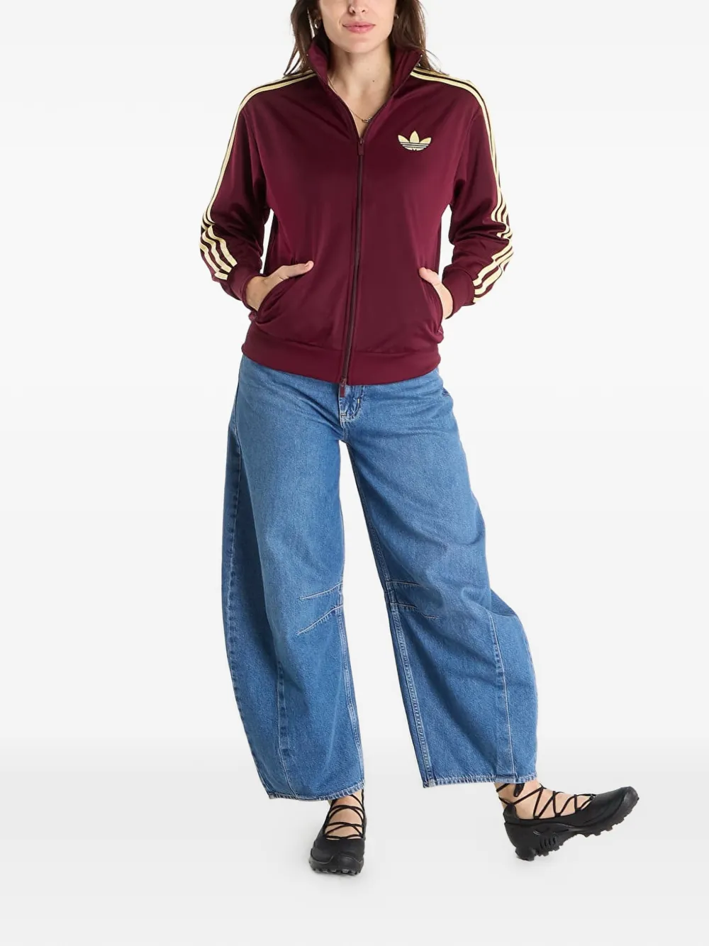 adidas Sweater met rits Rood