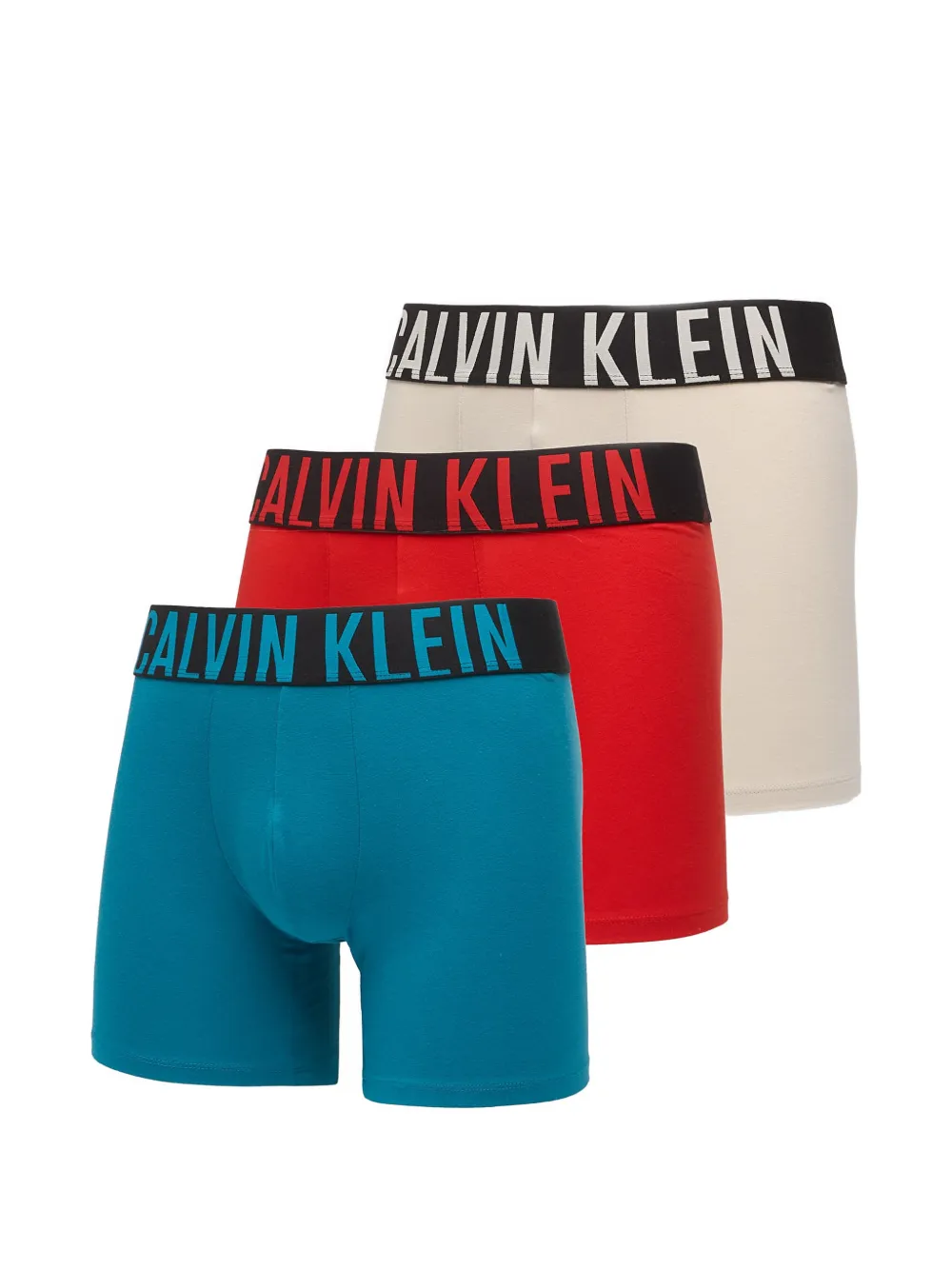 Calvin Klein logo-waistband boxers (set of three) - Blu