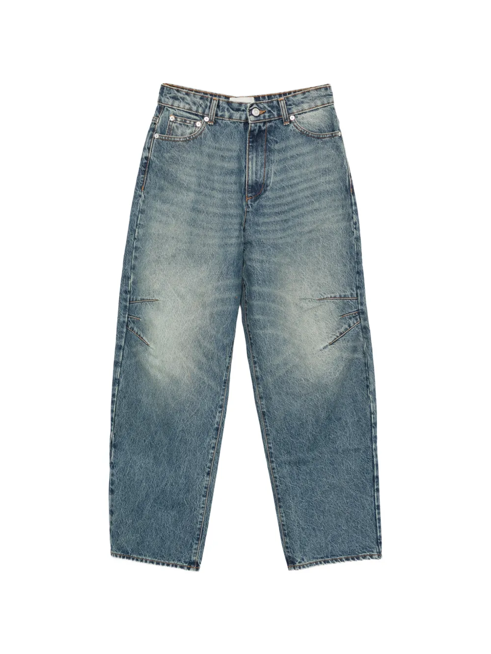 Coperni buckle-detail faded-effect jeans - Blu