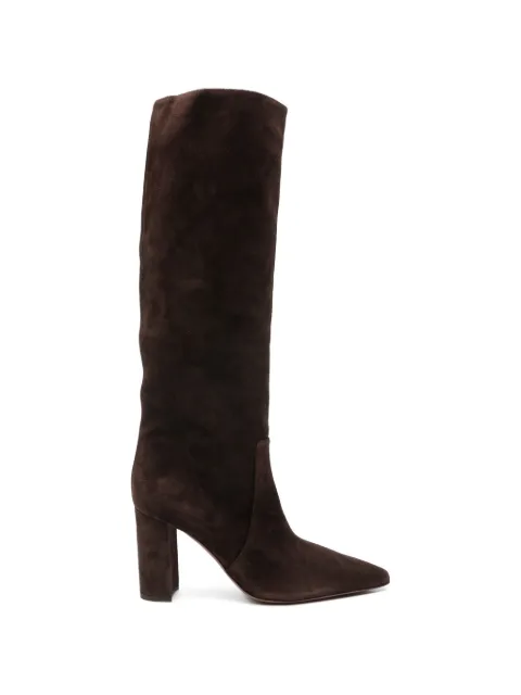 Paris Texas Spitze Stiefel mit Blockabsatz