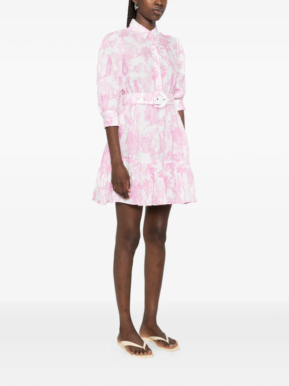 MC2 Saint Barth Mini-jurk met ceintuur Wit