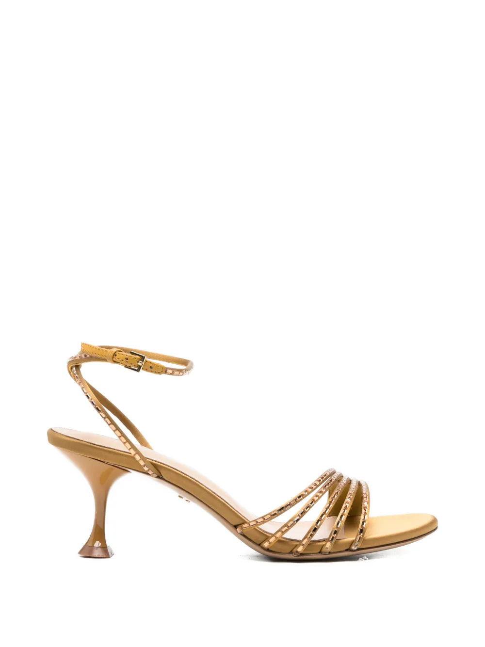 Lola Cruz Emma crystal-embellished leather sandals Goud