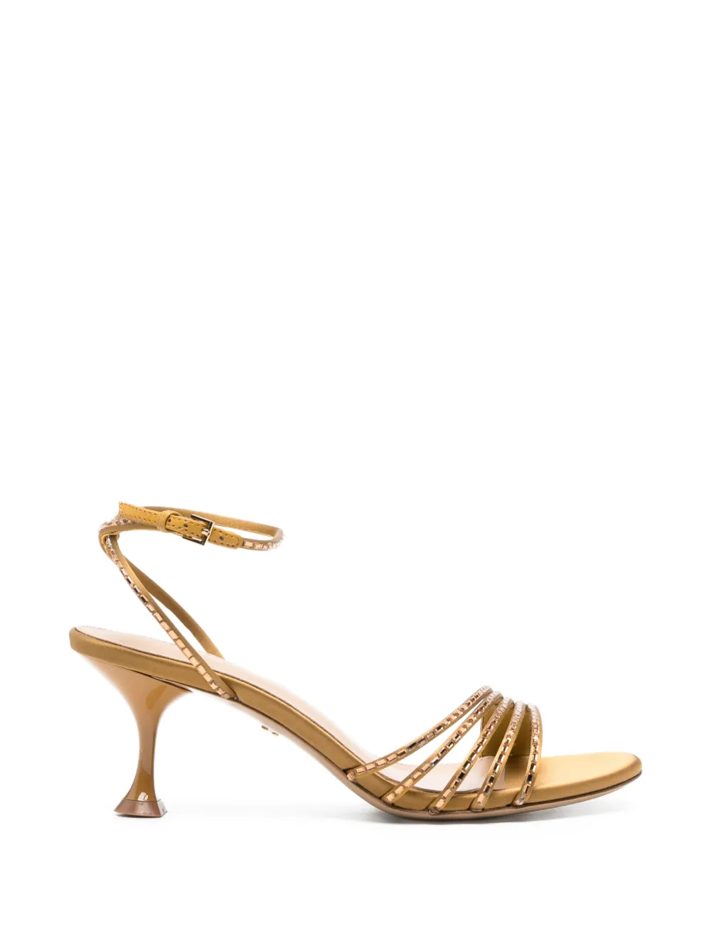 Lola Cruz Emma crystal-embellished leather sandals - Oro