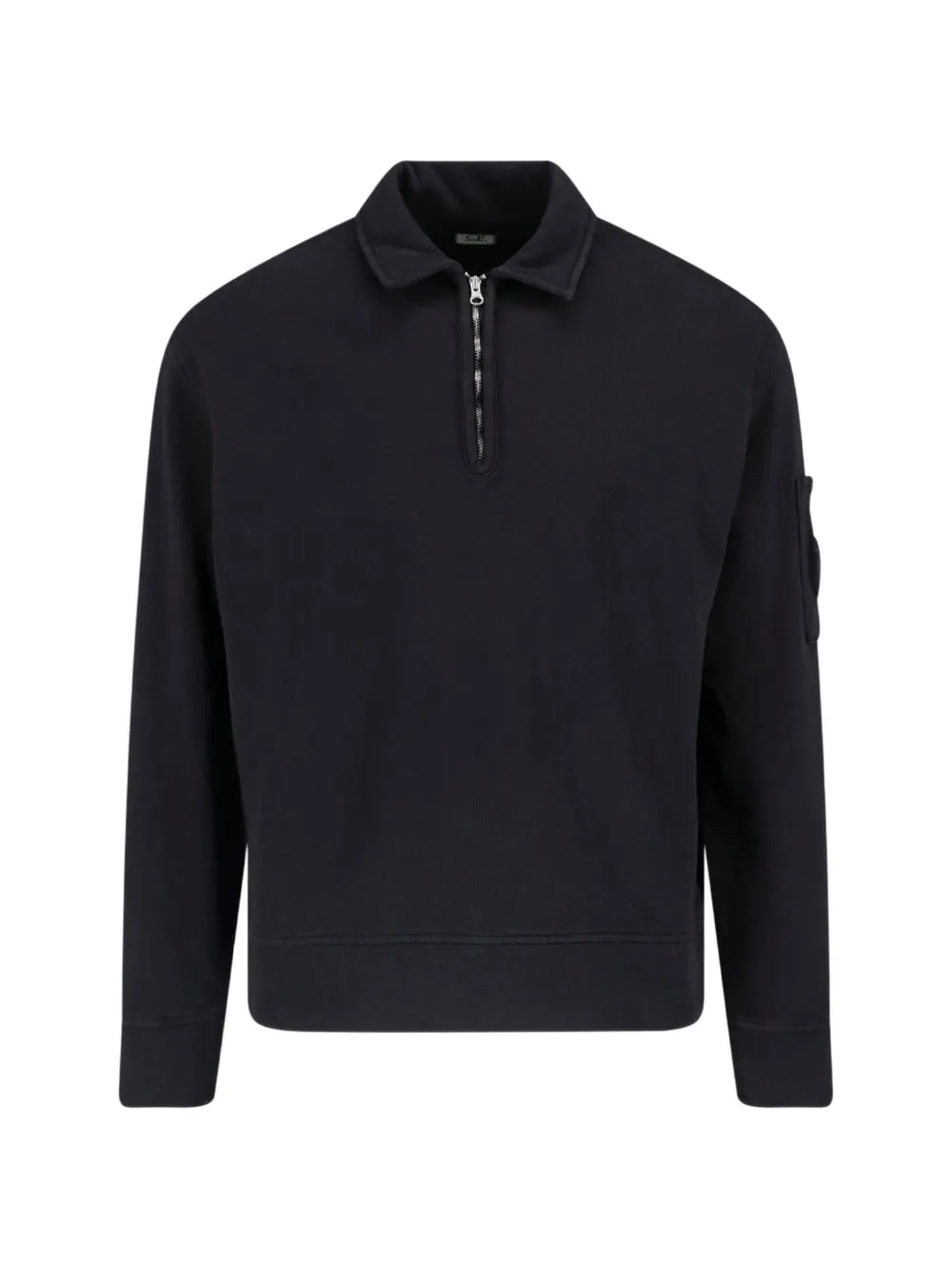 C.P. Company Lens-detail half-zip sweatshirt - Nero