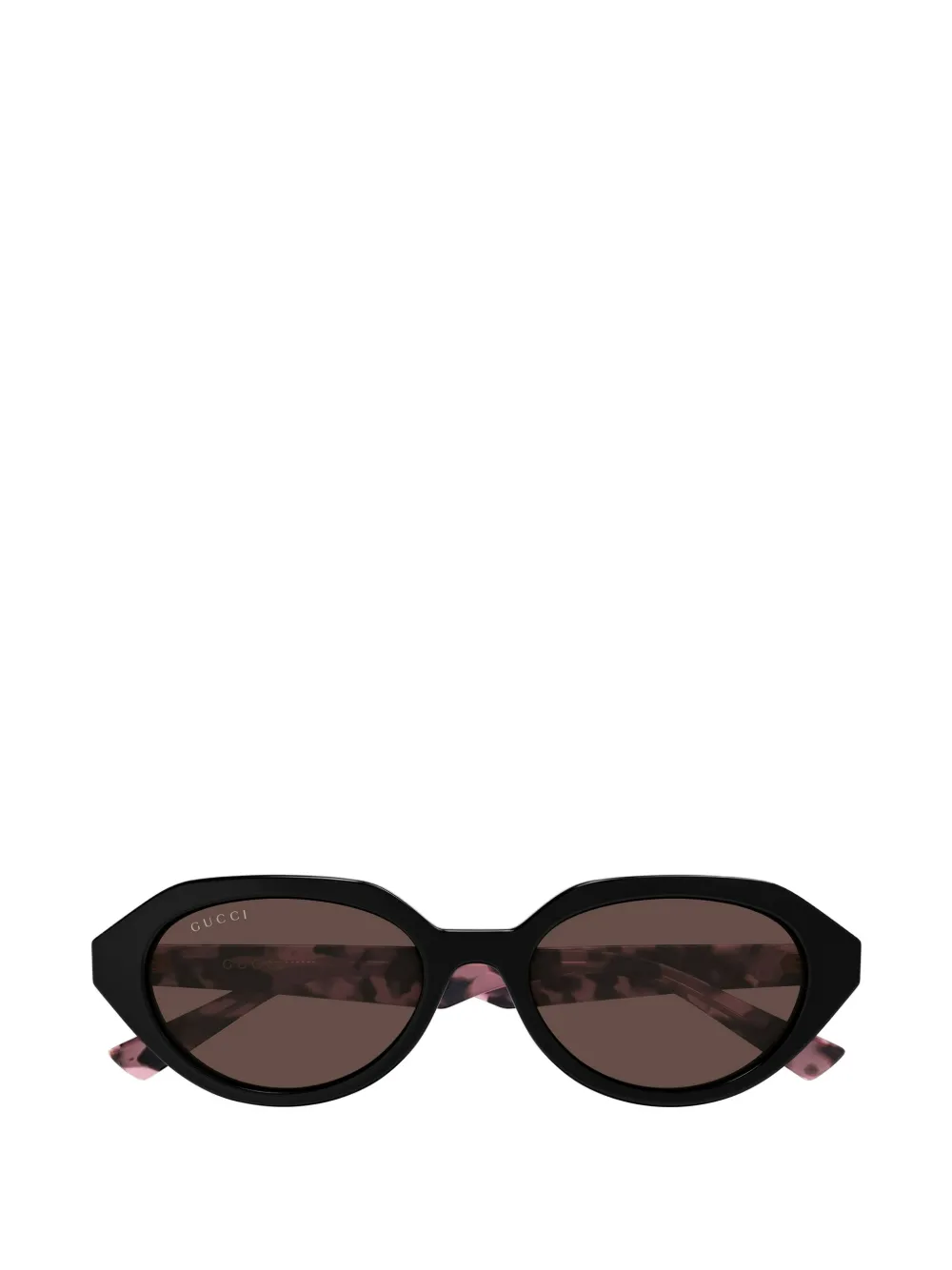 Gucci Eyewear geometric-frame tortoiseshell-effect sunglasses - Schwarz