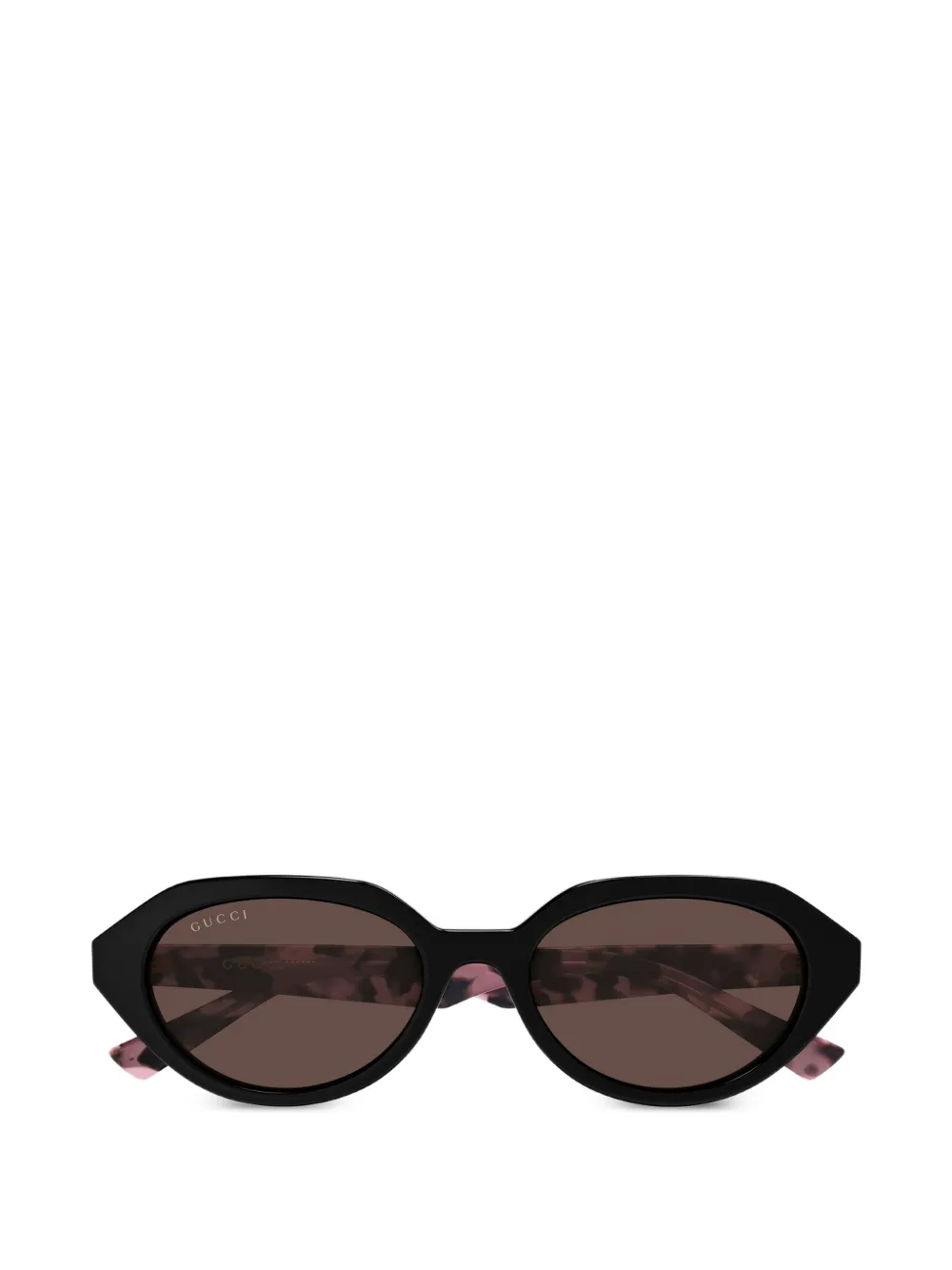 Gucci Eyewear geometric-frame tortoiseshell-effect sunglasses - Nero