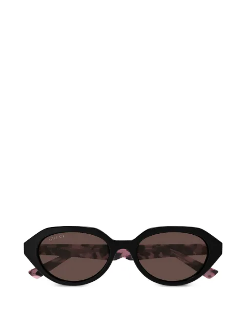 Gucci Eyewear geometric-frame tortoiseshell-effect sunglasses