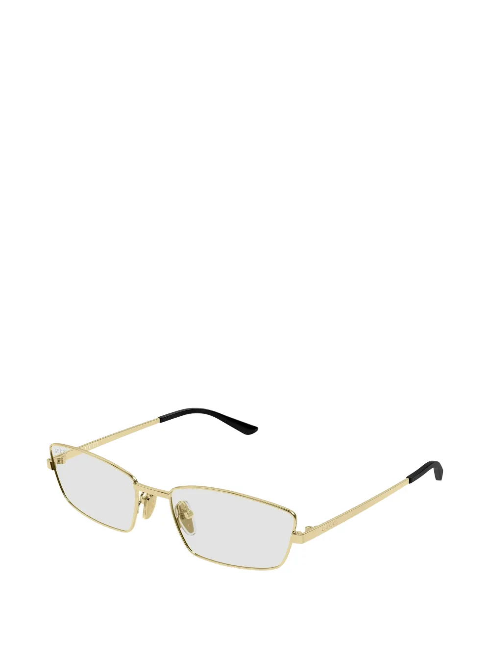 Gucci Eyewear Zonnebril met rechthoekig montuur Goud