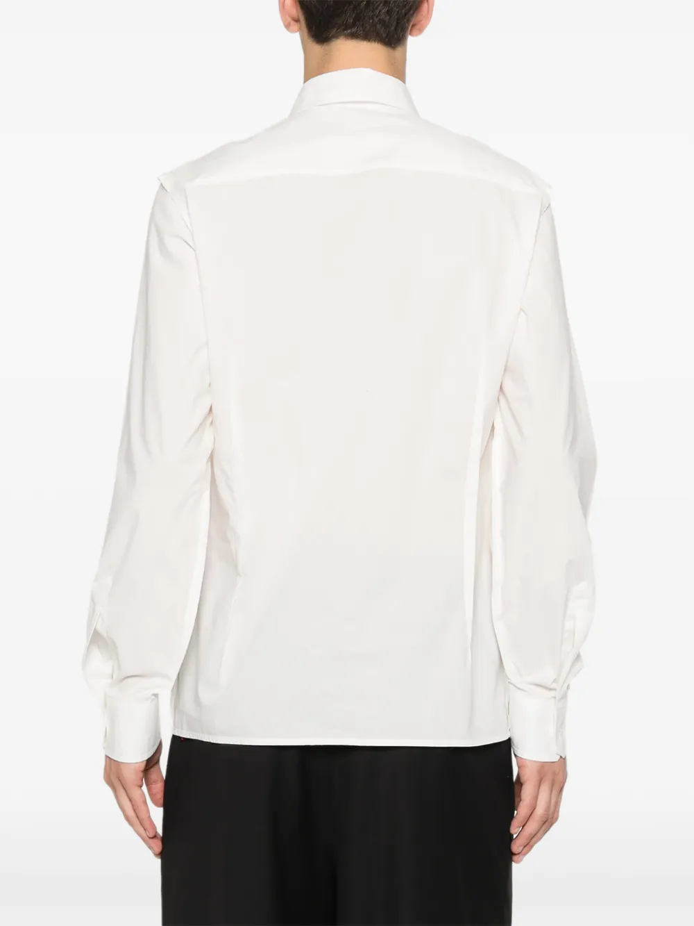 MM6 Maison Margiela overhemd met gerafeld detail Wit