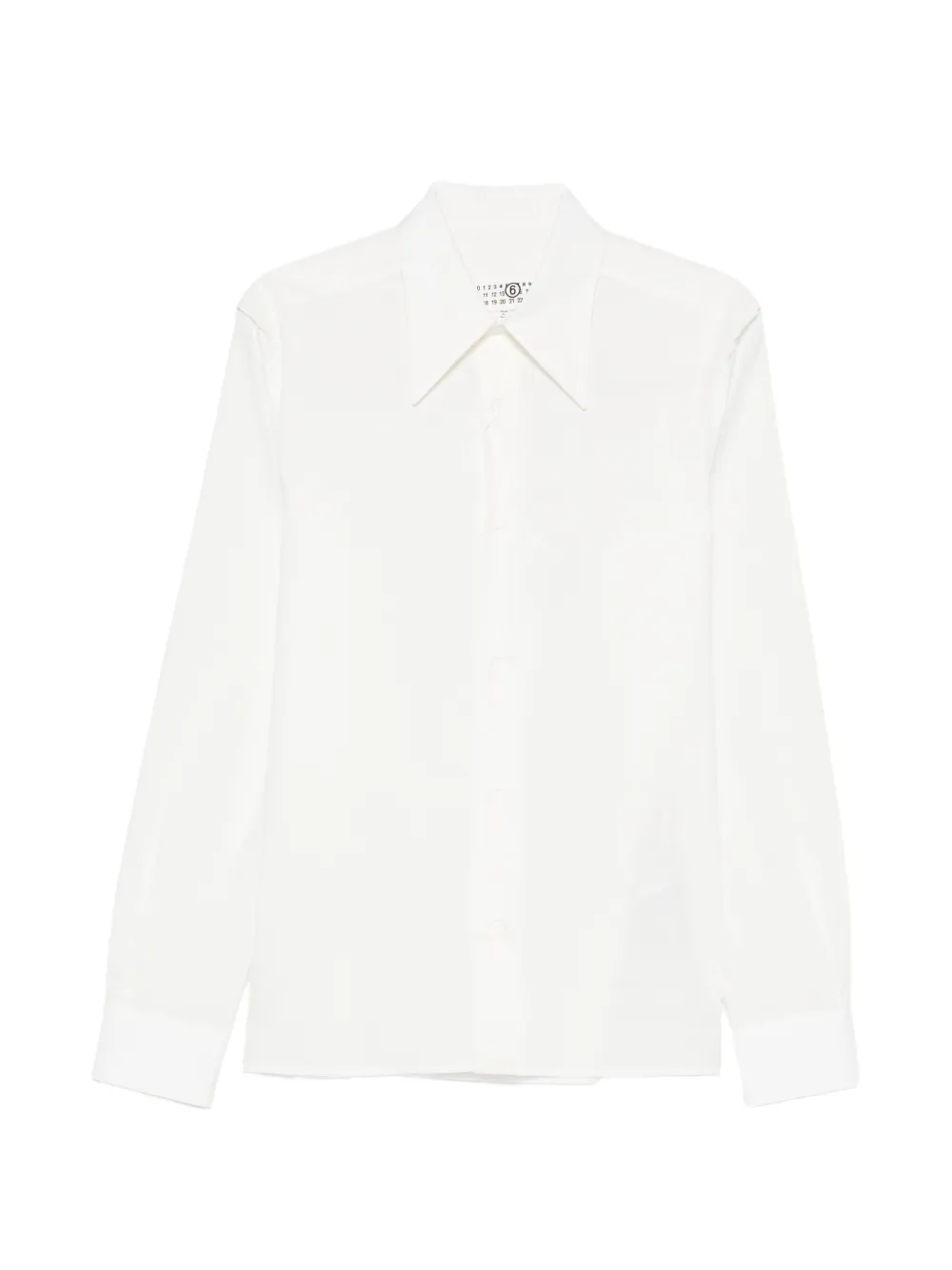MM6 Maison Margiela raw-edge layered-detail shirt - Weiß