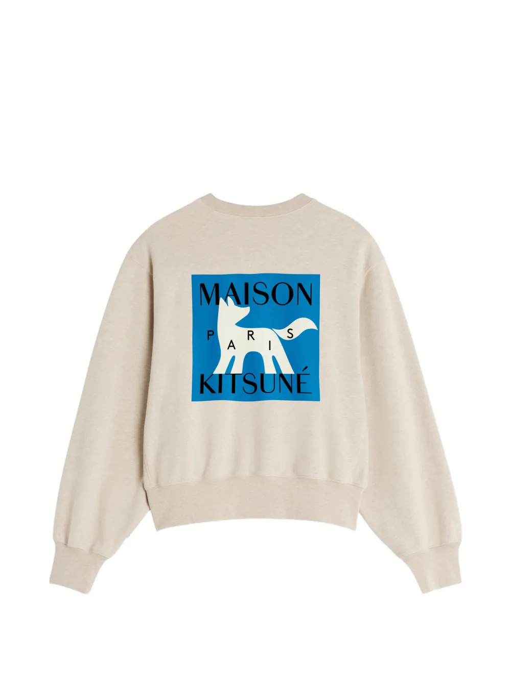 Maison Kitsuné Sweater met logoprint Beige