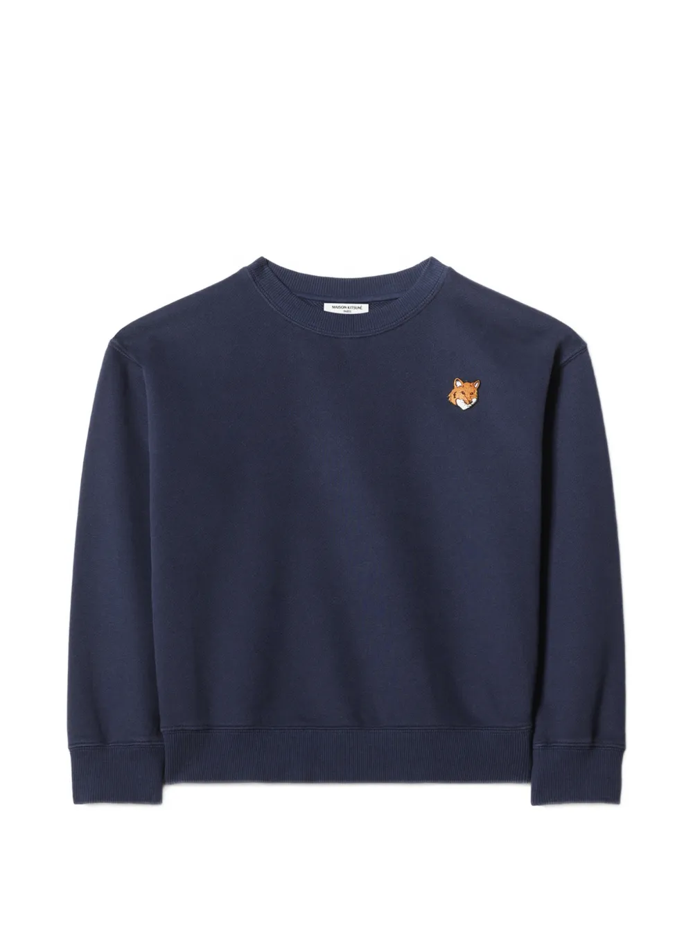 Maison Kitsuné Fox Head-patch sweatshirt - Blu