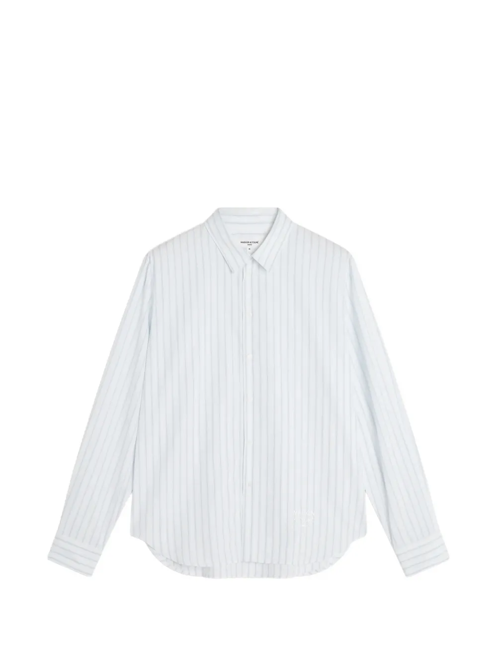 Maison Kitsuné vertical-stripe long-sleeve shirt - Weiß