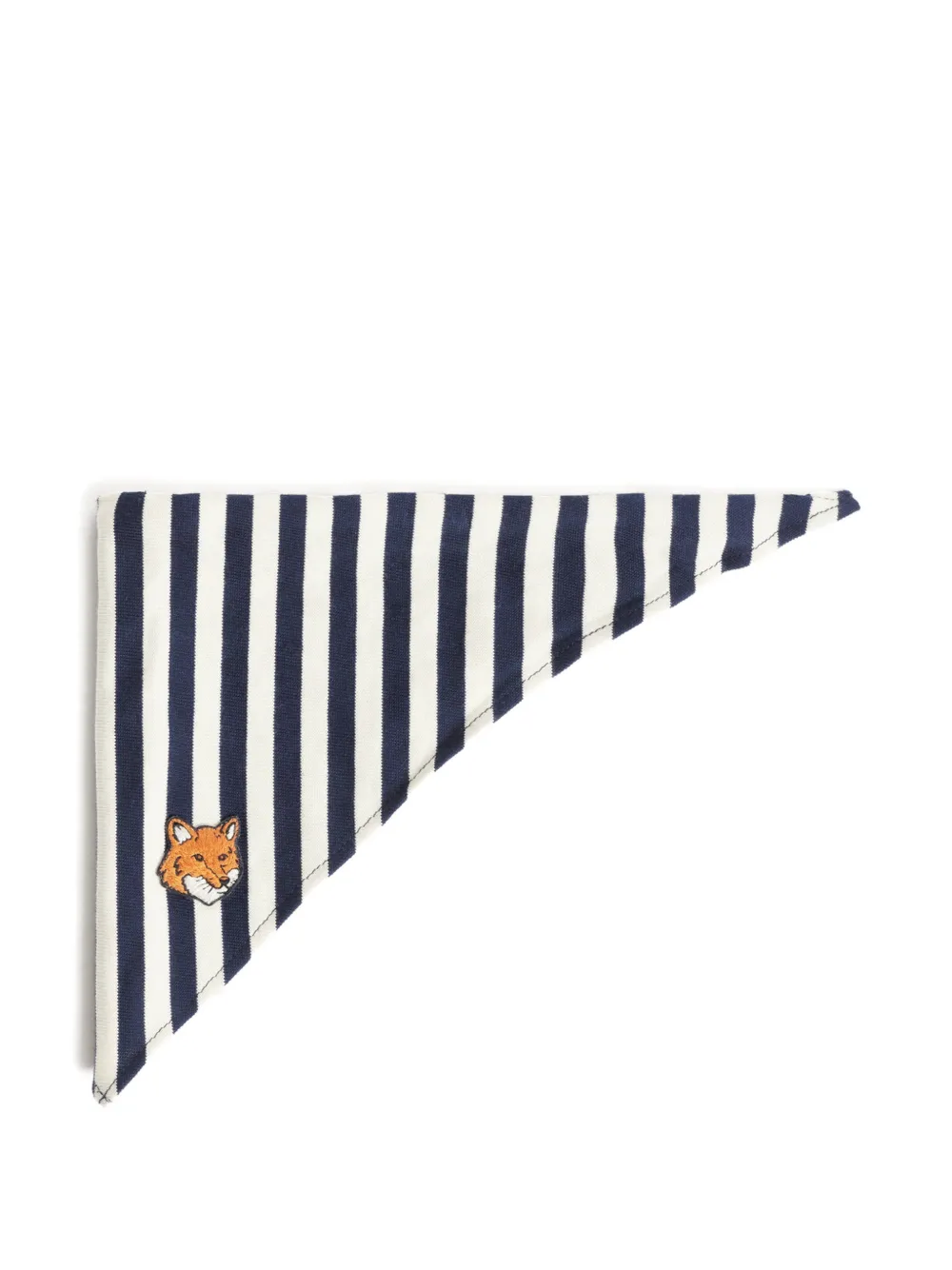 Maison Kitsuné Fox Head striped scarf - Blu