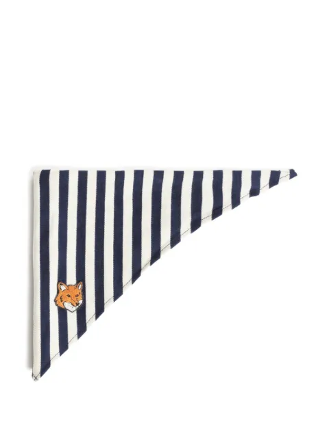 Maison Kitsuné Fox Head striped scarf