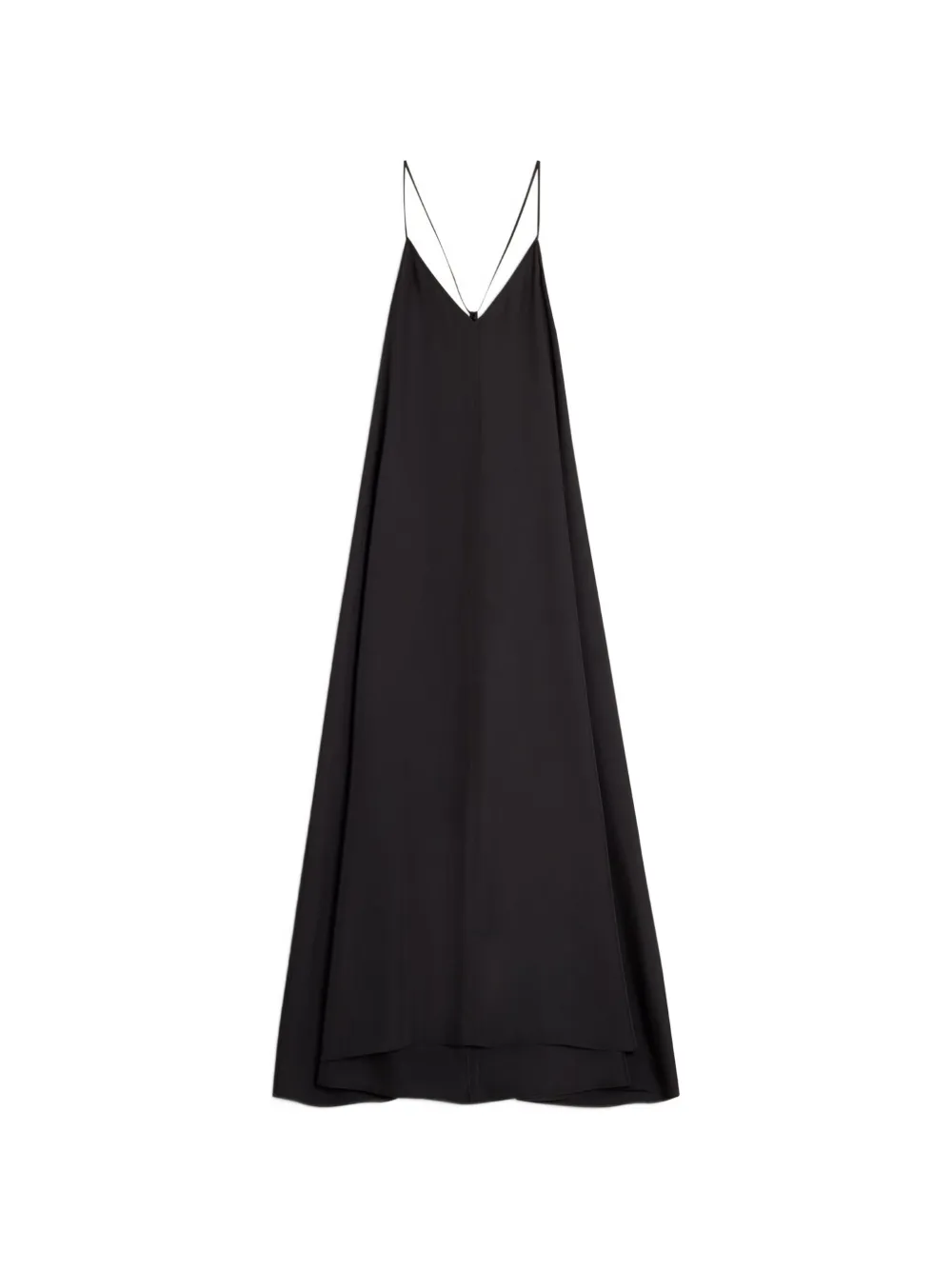 Maison Kitsuné Spaghetti-strap Tie-back Dress In Black