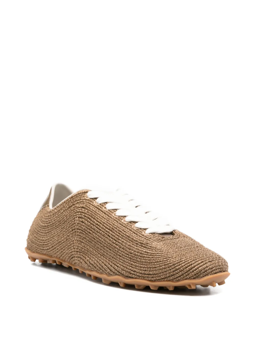 Palomitas By Paloma Barcelò Hester woven lace-up sneakers Beige