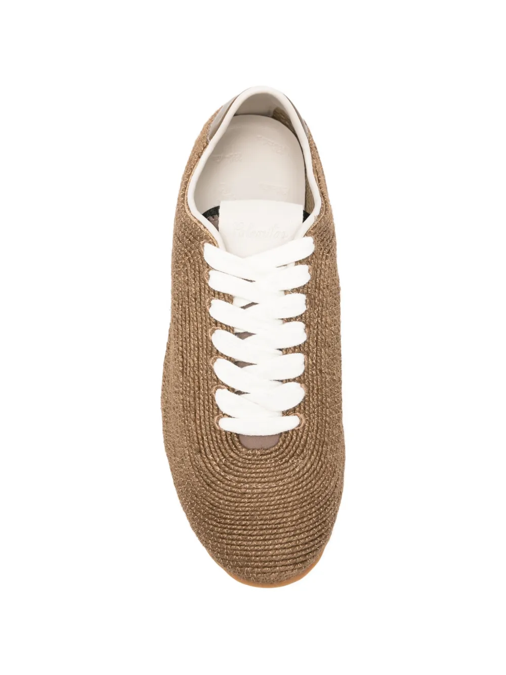 Palomitas By Paloma Barcelò Hester woven lace-up sneakers Beige