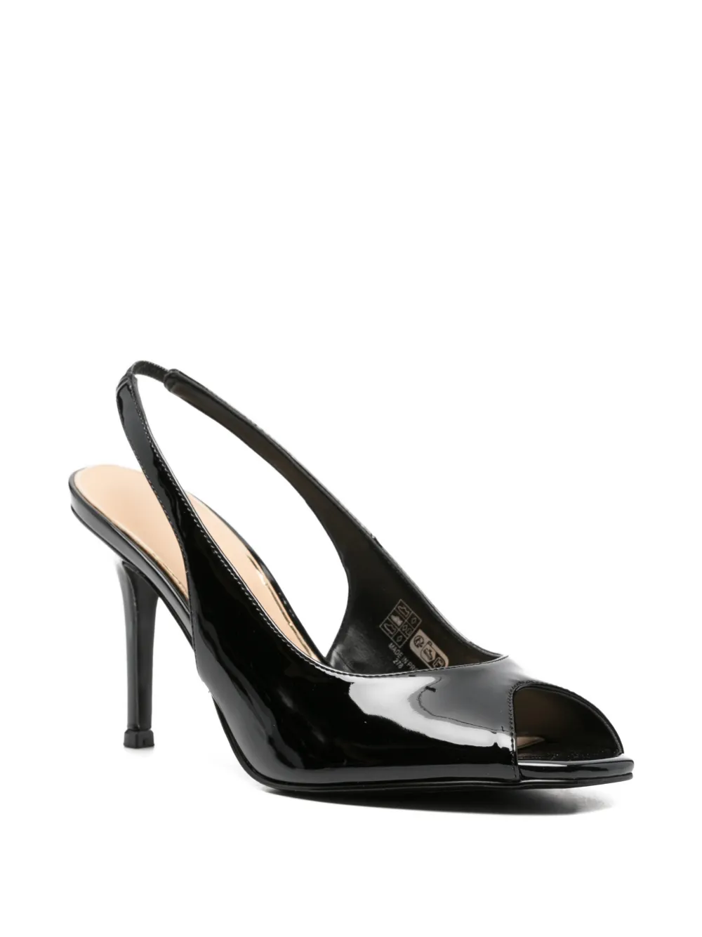 GUESS USA peep-toe sandals Zwart