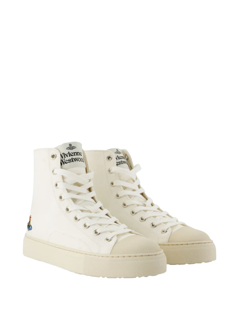 Vivienne Westwood Plimsoll Orb-embroidered sneakers Wit