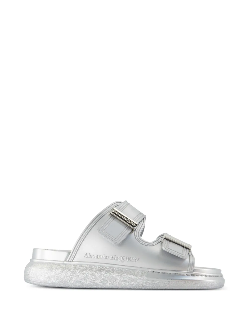 Alexander McQueen Hybrid Sandalen mit Doppelband - Silber