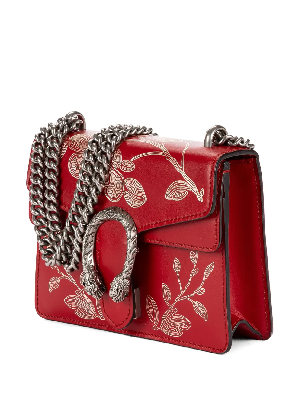 Gucci Pre-Owned Dionysus floral-print shoulder bag - Rosso