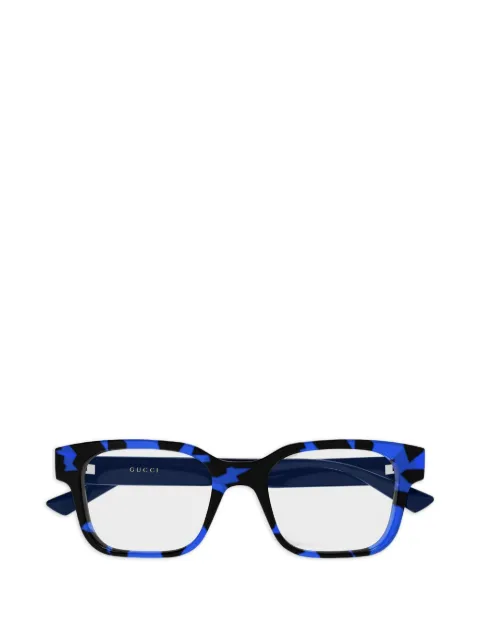 Gucci Eyewear tortoiseshell-effect rectangle-frame glasses