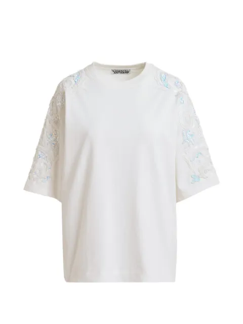 Essentiel Antwerp t-shirt à ornements de sequins et perles