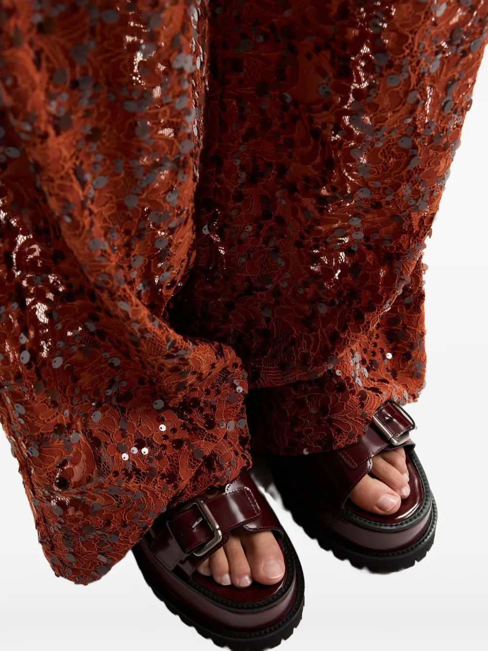 Essentiel Antwerp buckle-strap platform sandals Bruin