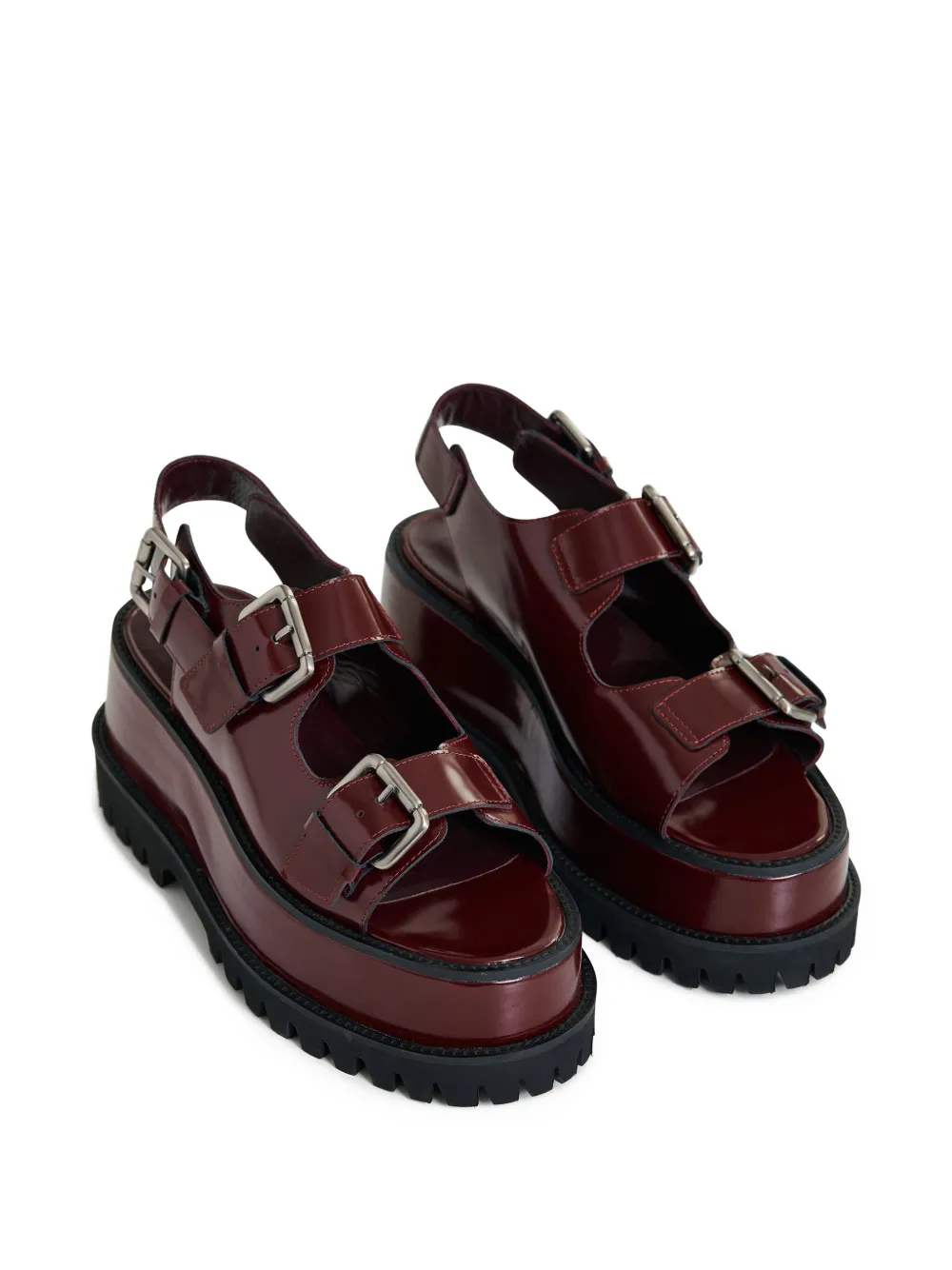 Essentiel Antwerp buckle-strap platform sandals Bruin