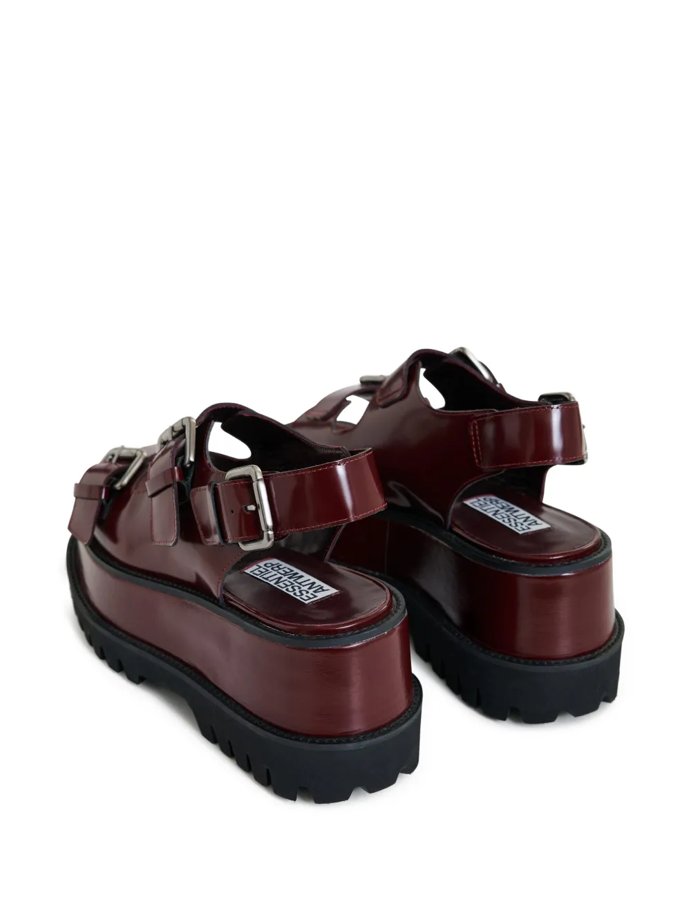 Essentiel Antwerp buckle-strap platform sandals Bruin