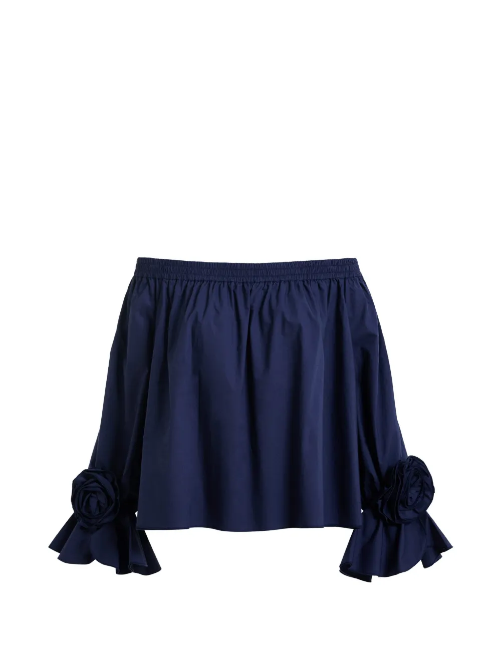 Essentiel Antwerp rosette-embellished off-shoulder blouse - Blu