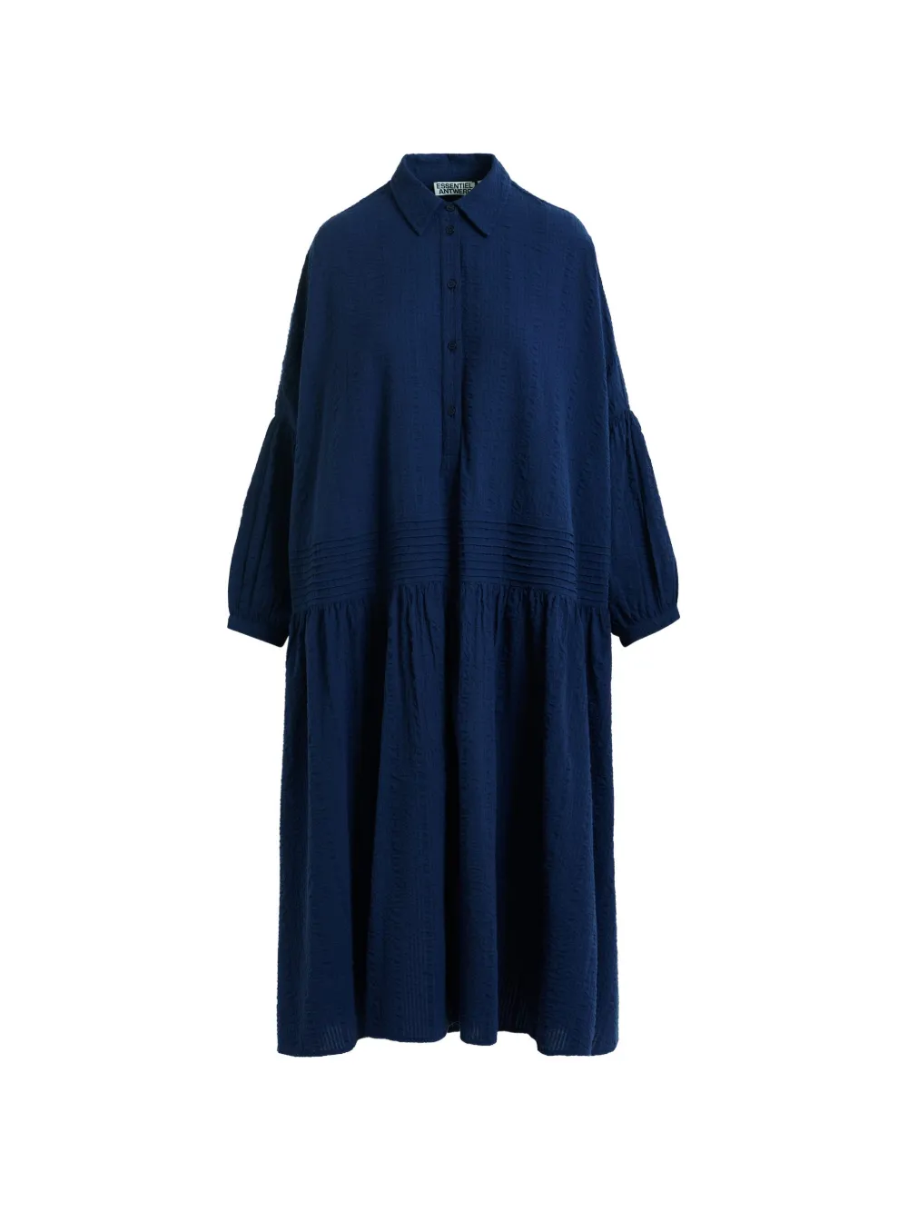 Essentiel Antwerp pleated shirt-style midi dress - Blu