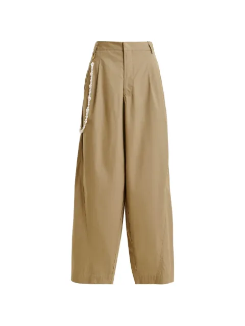 Essentiel Antwerp pleated pearl-detail trousers